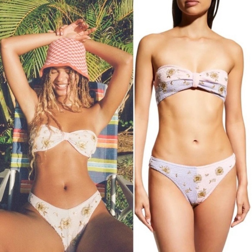 Oceanus Mitzi Embroidered Bikini Set xs